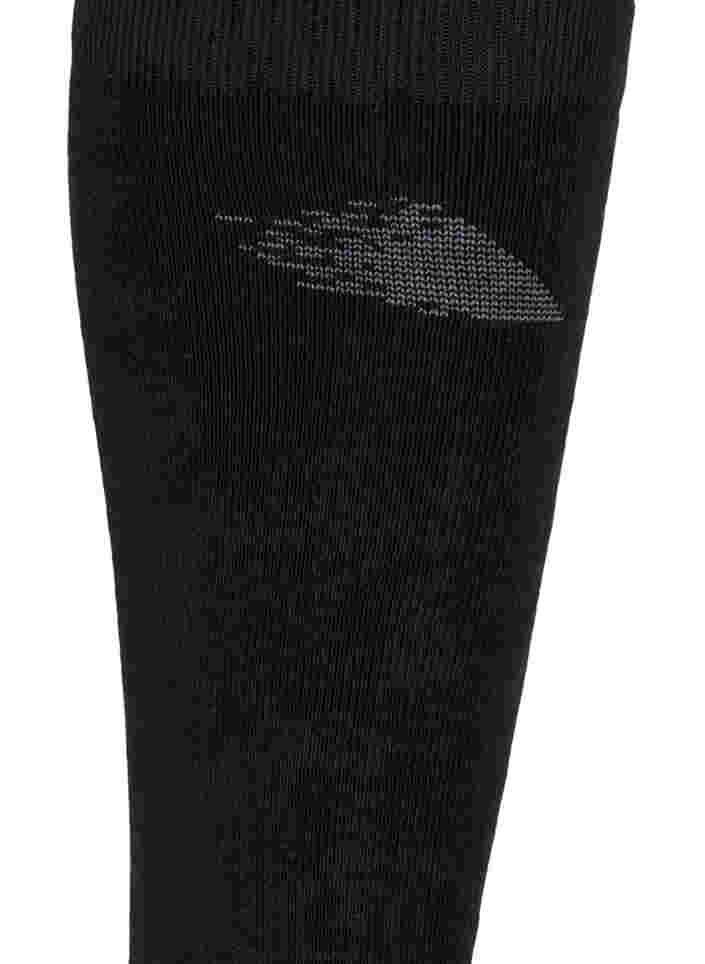 Skistrümpfe aus Baumwolle, Black/Medium Grey, Packshot image number 2