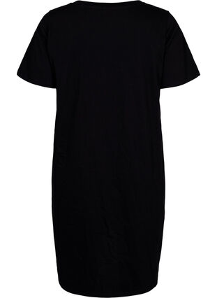 Nachthemd aus Baumwolle mit Print, Black w. Gold Foil, Packshot image number 1