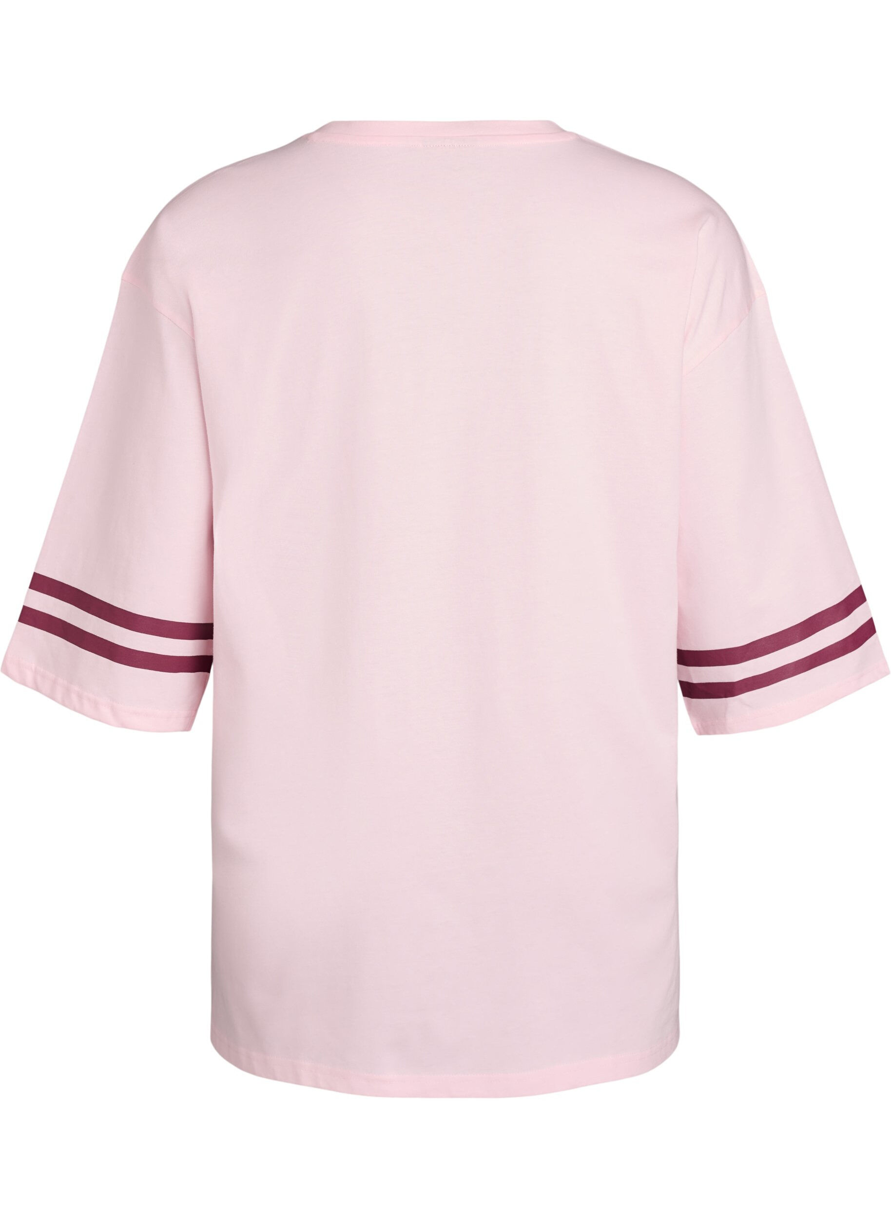 ZizziOversize College-T-Shirt mit 3/4-&Auml;rmeln, Pink, Packshot image number 1