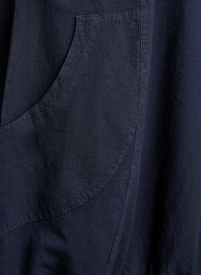 Baumwollkleid mit kurzen &Auml;rmeln, Blau, Packshot image number 3