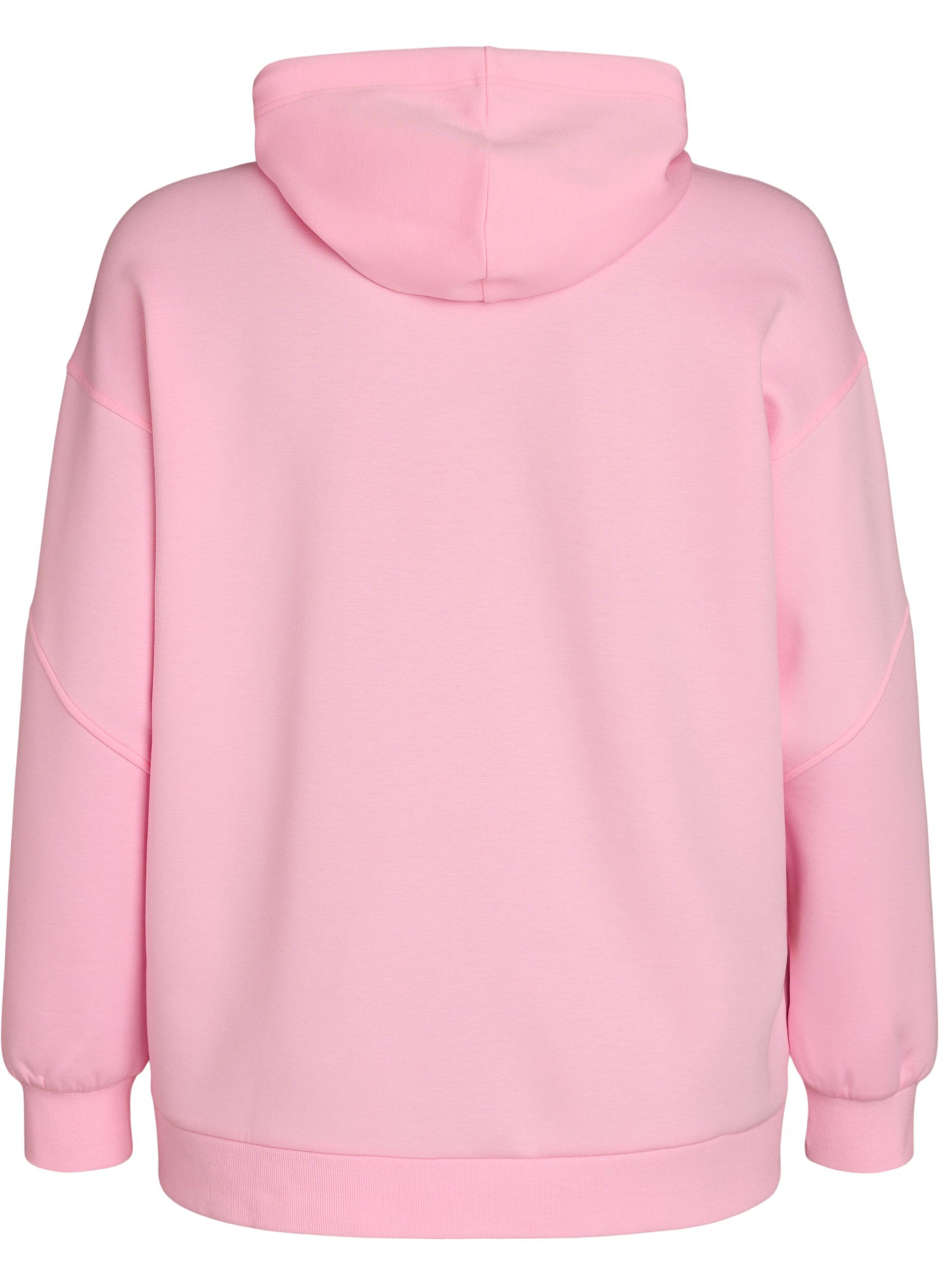 ZizziSportlicher Scuba-Hoodie mit Ziern&auml;hten, Pink, Packshot image number 1
