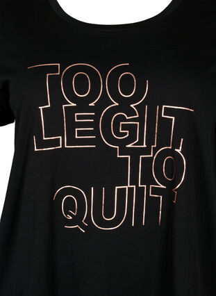 Trainings-T-Shirt mit Print, Black w. Too Legit , Packshot image number 2