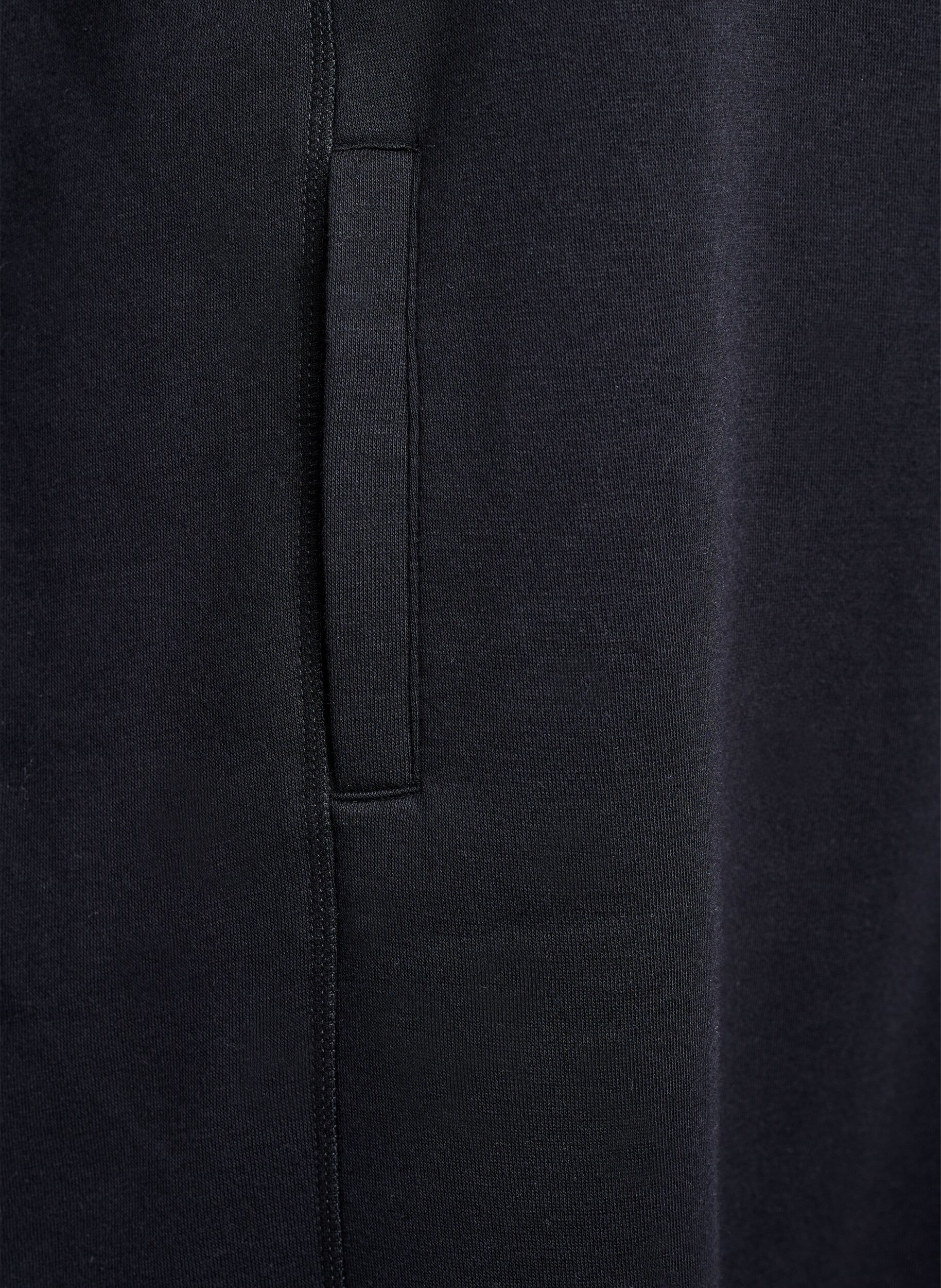 ZizziFLASH - Kurzes Sweatshirtkleid mit Stehkragen und Taschen, Schwarz, Packshot image number 3