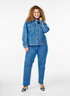 Gemma Jeans mit hoher Taille und Strasssteinen, Blau, Model image number 0