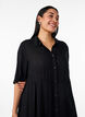 Midikleid mit kurzen &Auml;rmeln, Schwarz, Model image number 2