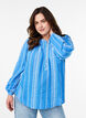 Bluse mit aufgesticktem Muster, Blau, Model image number 0