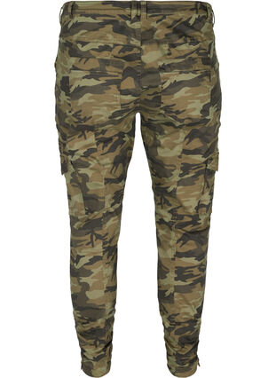 Cropped Jeans mit Camouflage Print, Ivy Green/Camo, Packshot image number 1