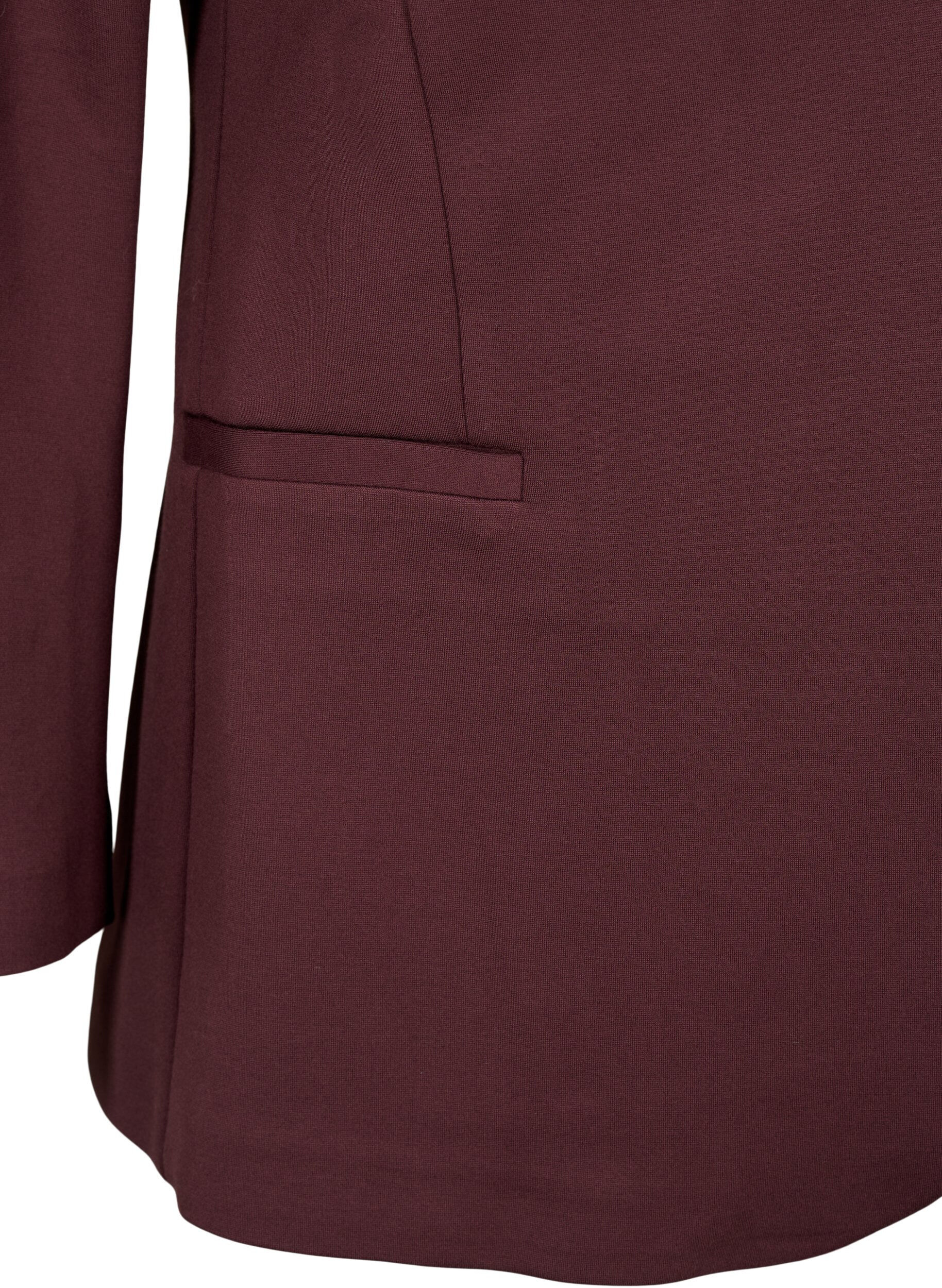ZizziSchlichter Blazer mit Knopfverschluss, Dunkles Bordeaux, Packshot image number 3