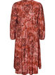 Midi-Kleid aus Viskose mit Paisleymuster, Orange, Packshot image number 1