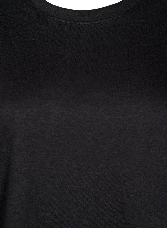 Sweatshirt mit Rundhalsausschnitt, Schwarz, Packshot image number 2