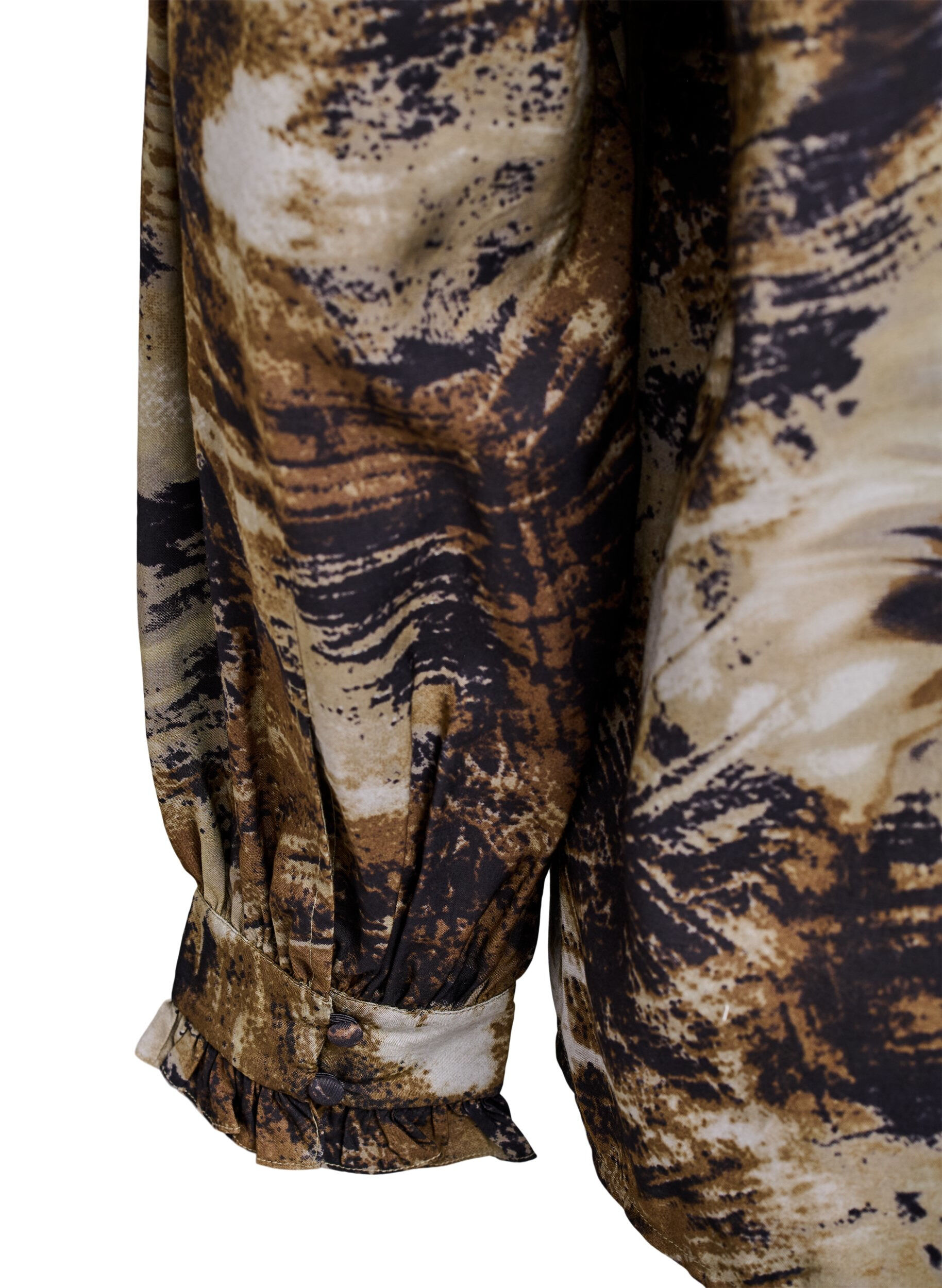 ZizziBluse mit Print und Kn&ouml;pfen, Gr&uuml;n, Packshot image number 3