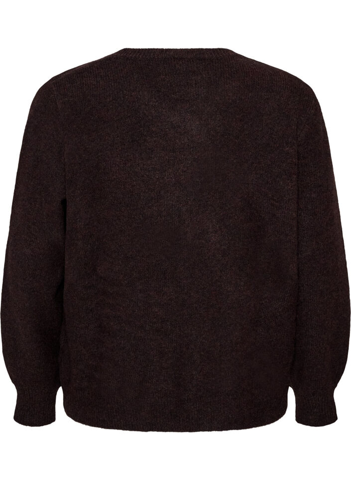 Cardigan mit Kn&ouml;pfen in Herzform, Braun, Packshot image number 1