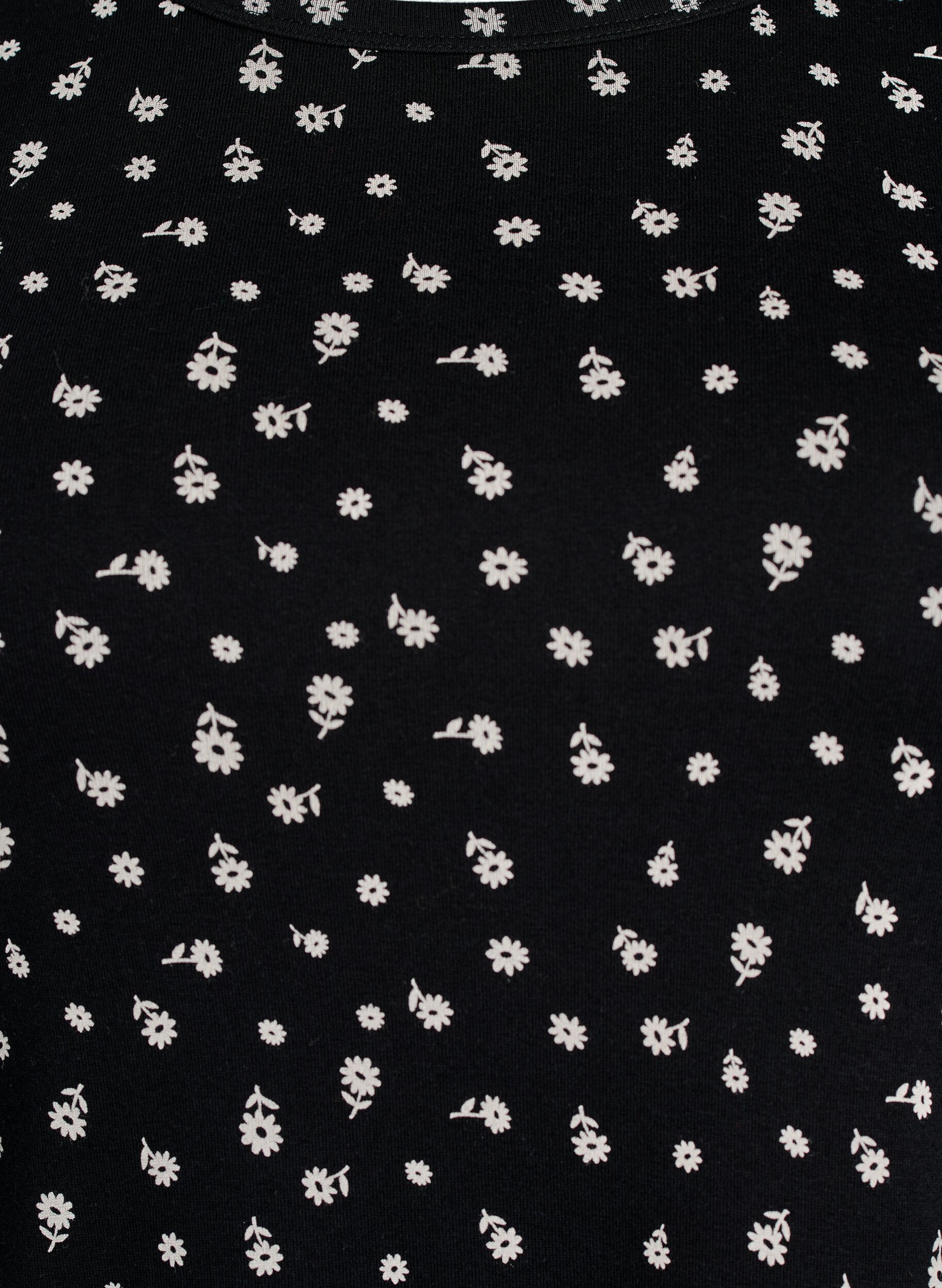 ZizziT-Shirt aus Baumwolle mit Allover-Druck, Schwarz, Packshot image number 2