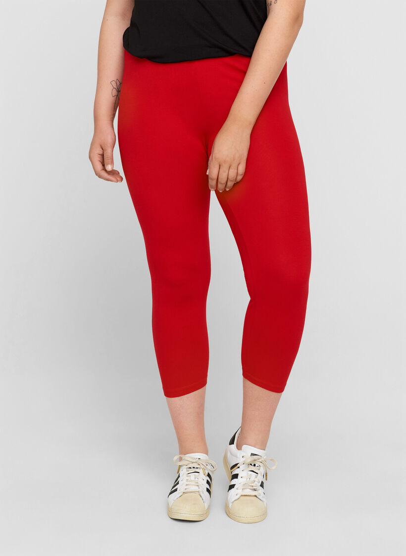 Basic 3/4-Leggings , Tango Red, Model image number 2