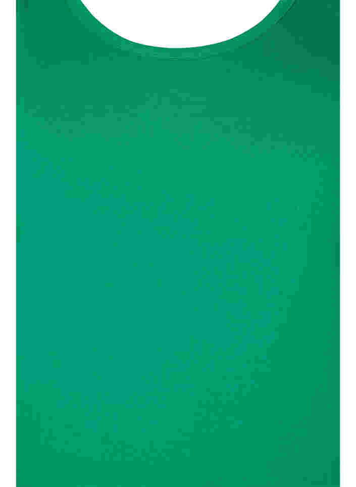 Einfarbiges basic Top aus Baumwolle, Jolly Green, Packshot image number 2