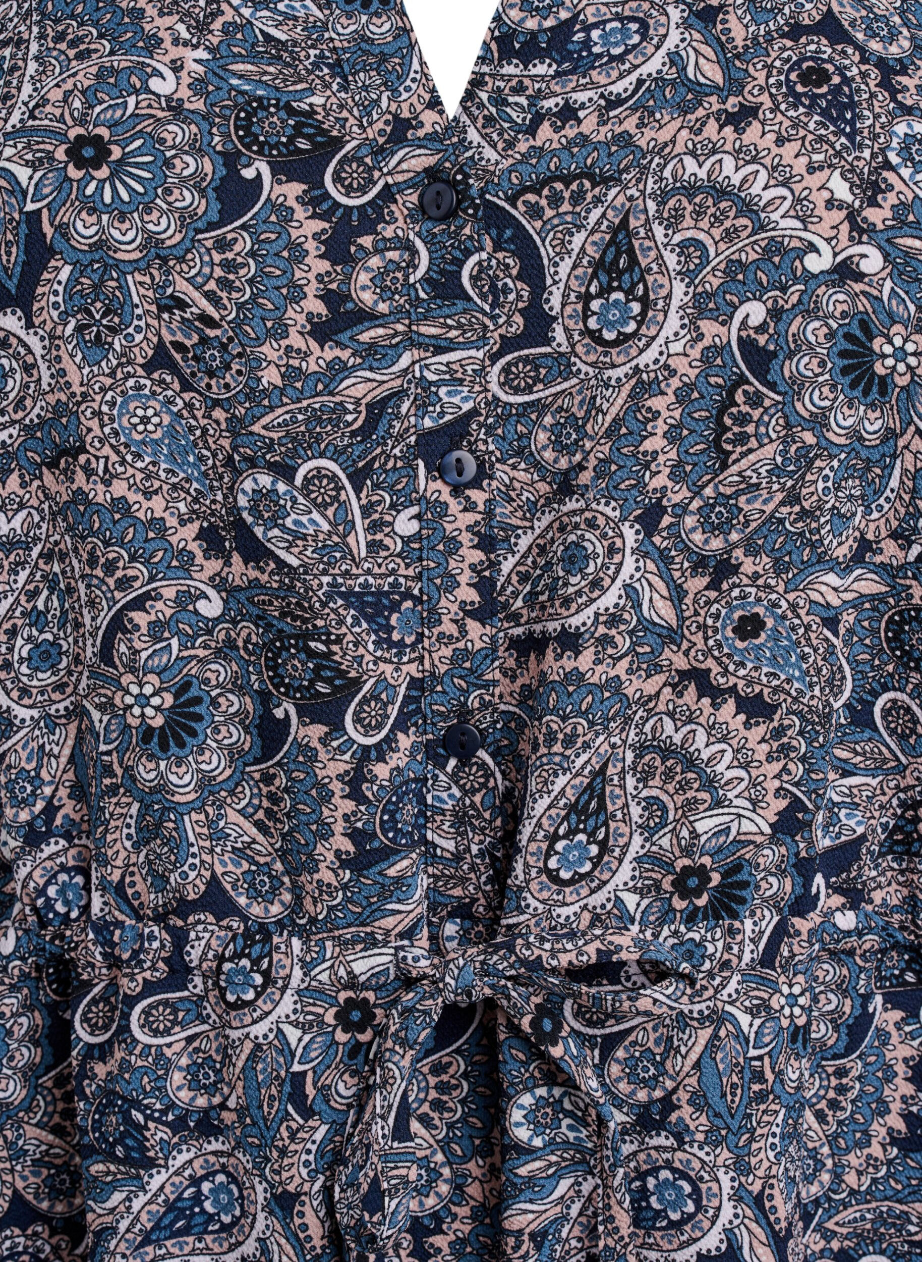 ZizziKnielanges Kleid mit Bindeg&uuml;rtel, Beige, Packshot image number 2