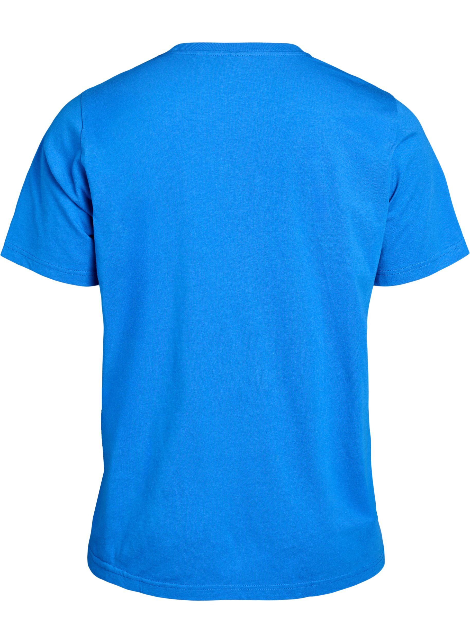 ZizziBasic-T-Shirt aus Baumwolle mit Rundhalsausschnitt, Blau, Packshot image number 1