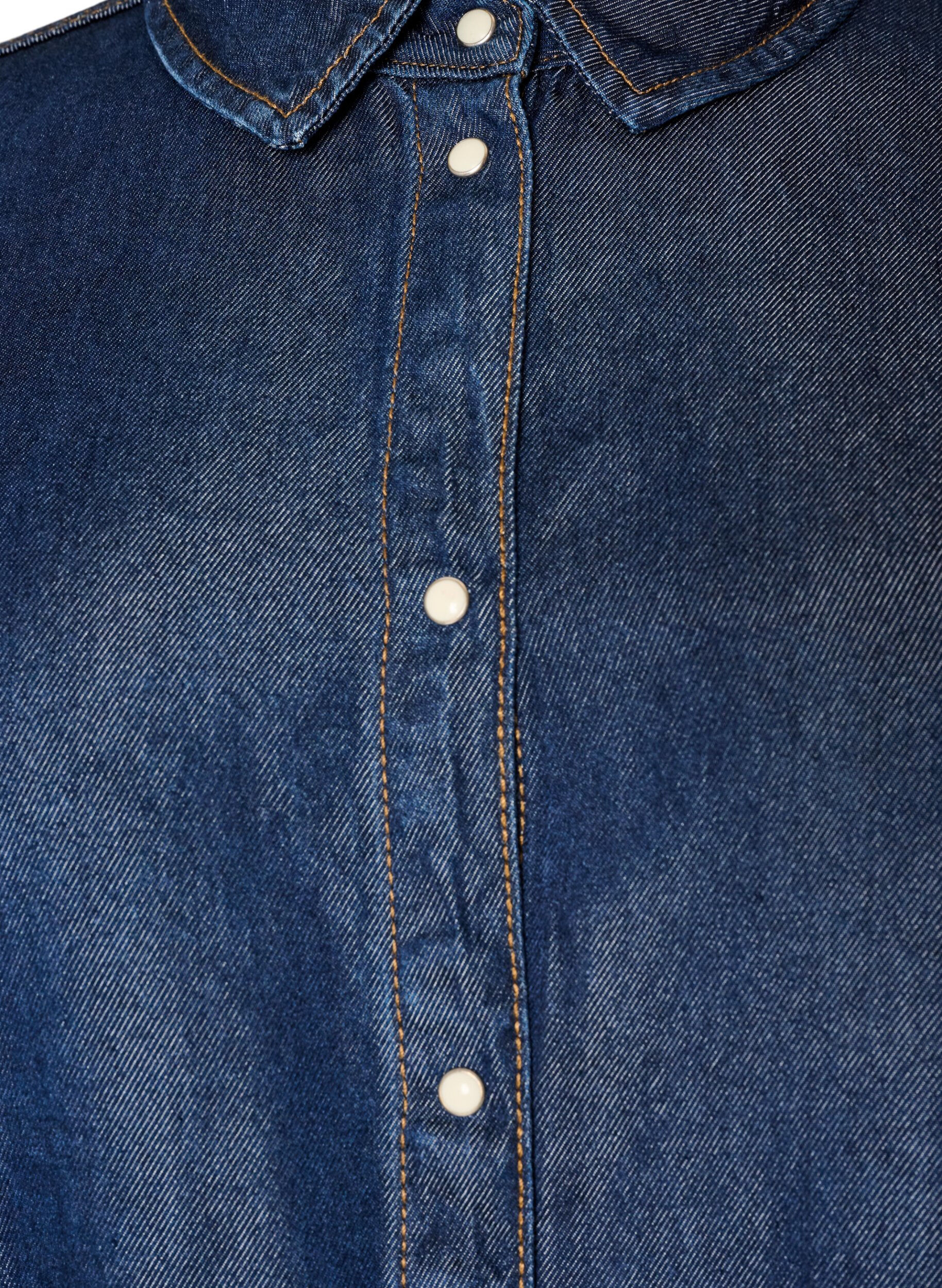 ZizziJeanshemd aus Lyocell mit Druckkn&ouml;pfen, Blau, Packshot image number 2