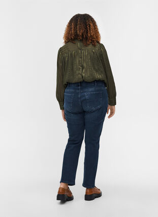 Slim Fit Emily Jeans mit Nieten, Dark blue, Model image number 1