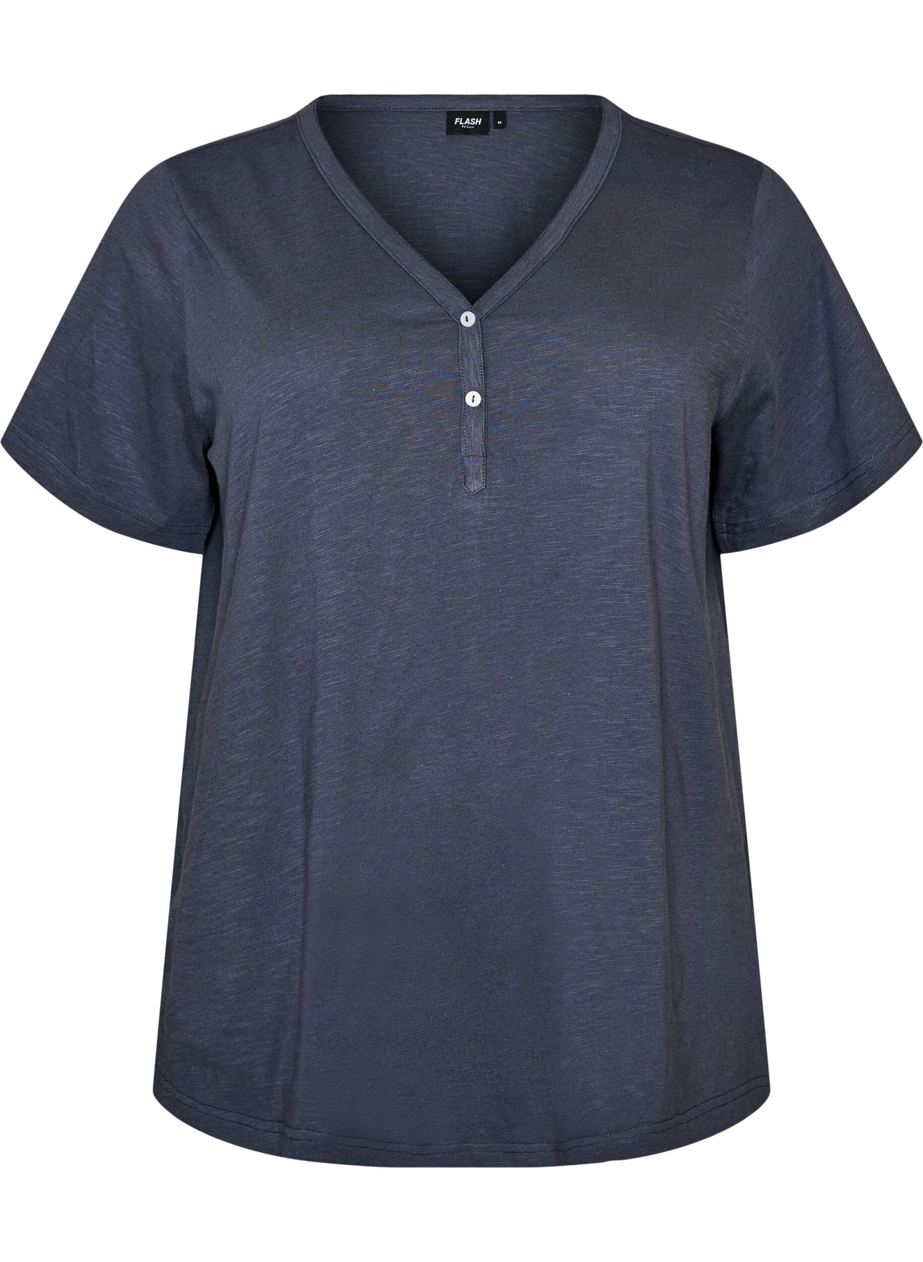 FLASH - T-Shirt mit Knopfleiste