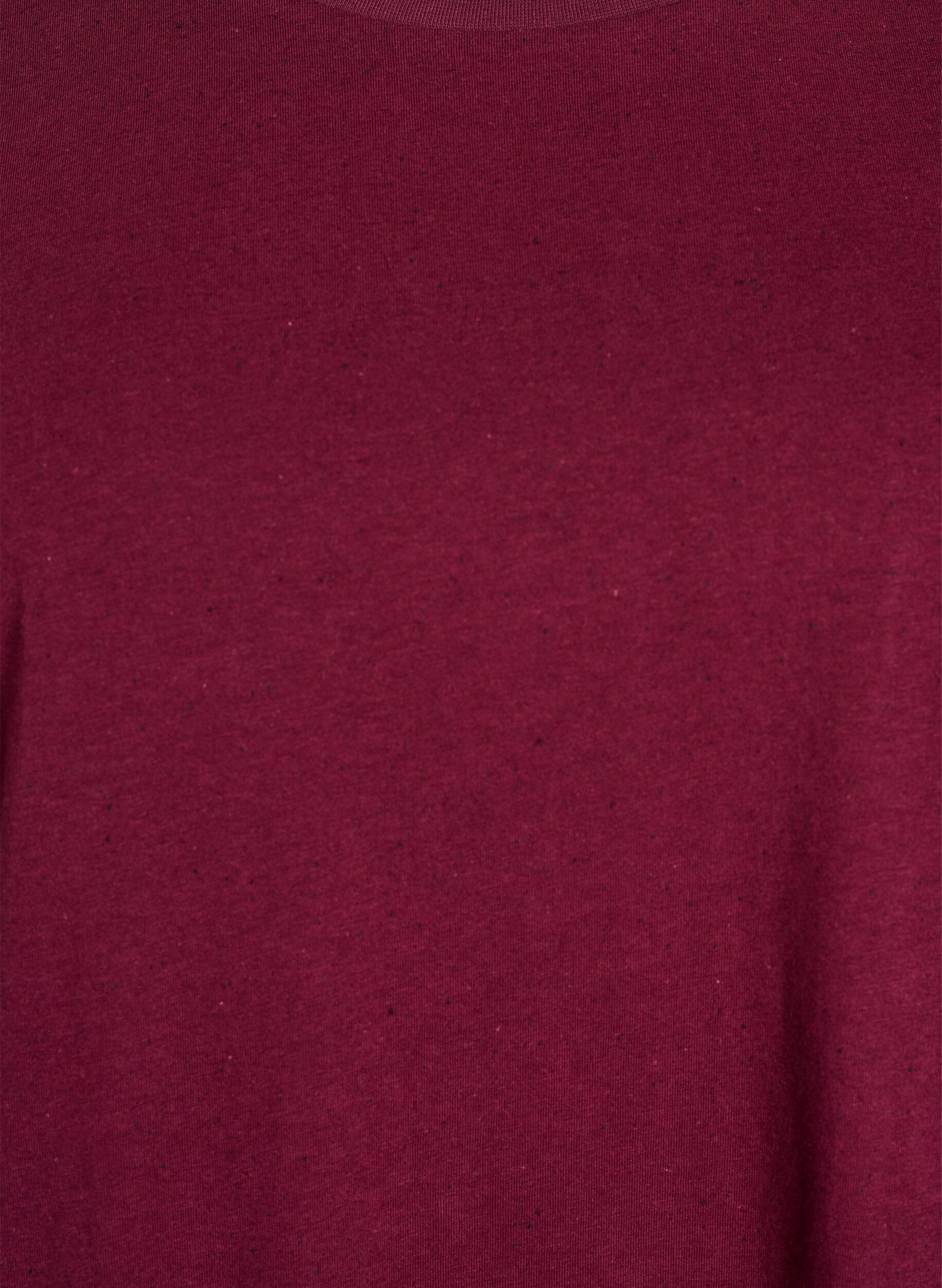ZizziBaumwoll-T-Shirt mit Rundhalsausschnitt, Dunkles Bordeaux, Packshot image number 2