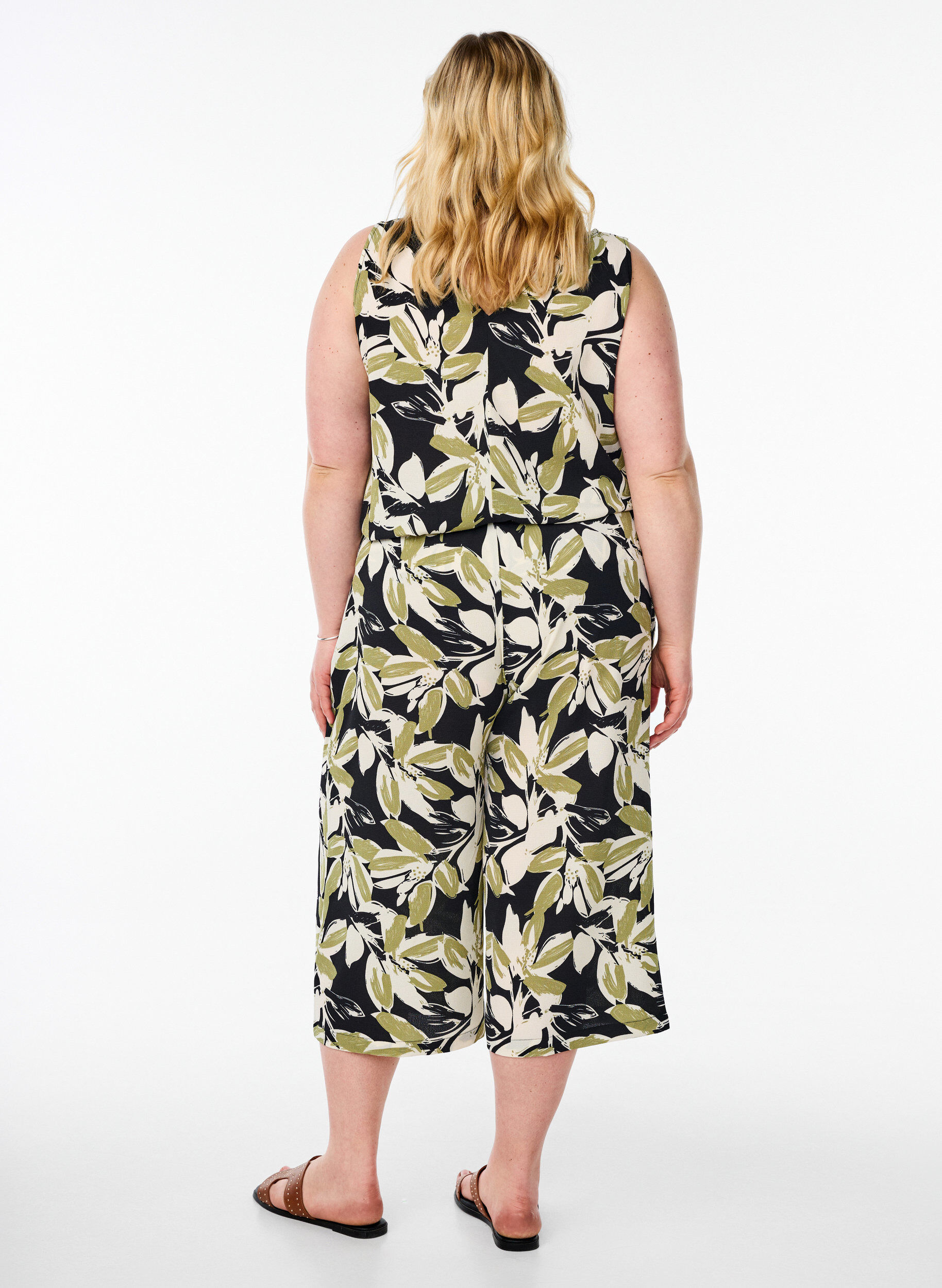 ZizziCulotte-Hose mit Print, Schwarz, Model image number 1
