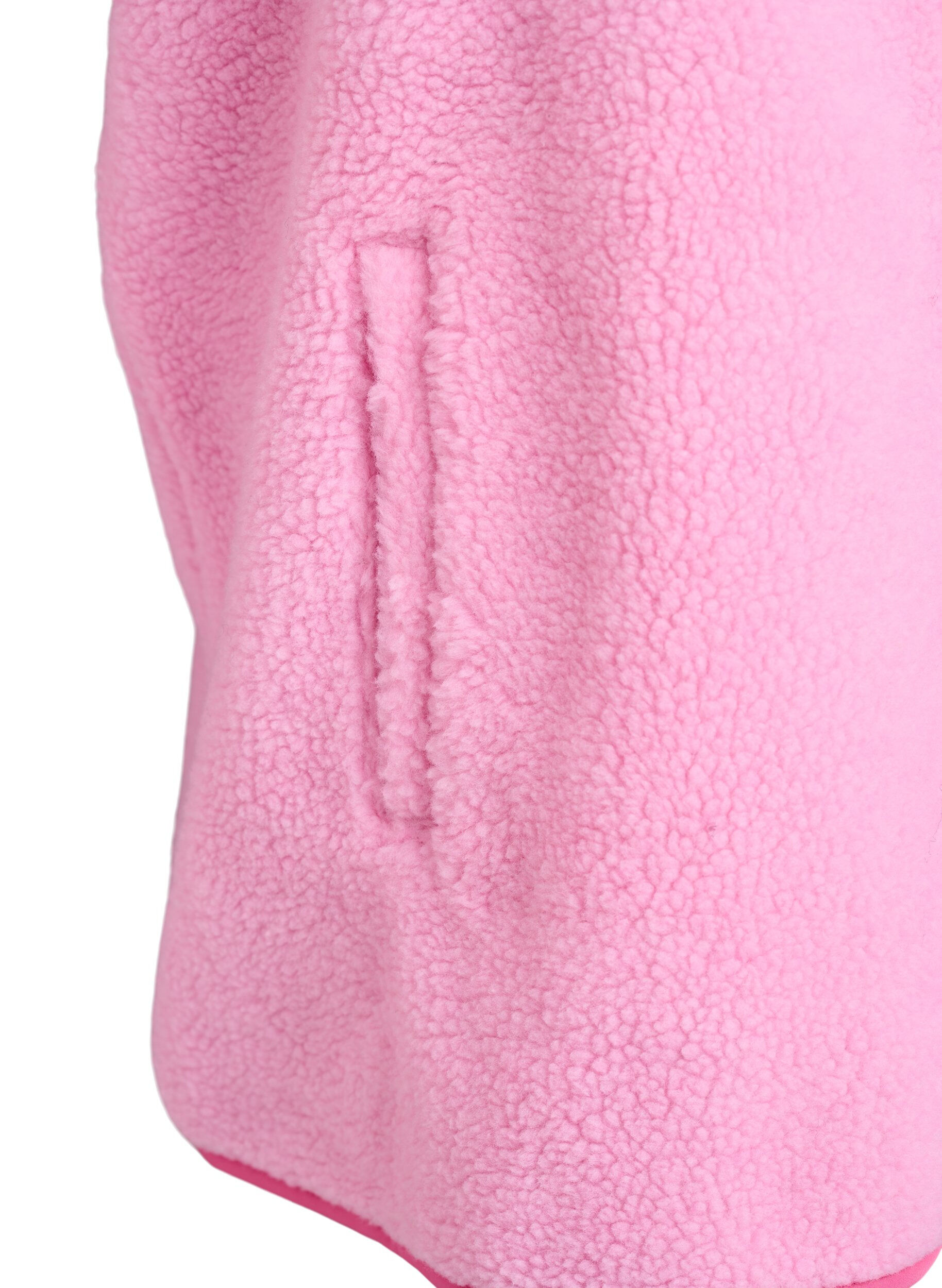 ZizziWeste aus Teddyfleece mit Rei&szlig;verschluss und Kontrastdetails, Pink, Packshot image number 3
