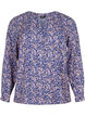 FLASH - Langärmelige Bluse mit Print, Strong Blue Flower, Packshot image number 0