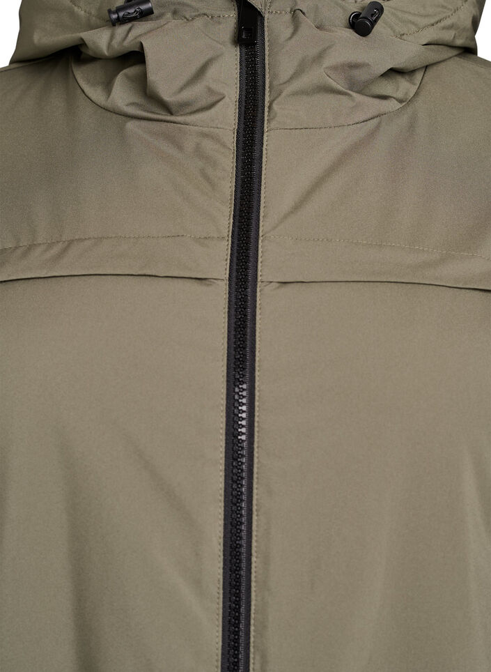 Leichter gepolsterter Parka mit Kapuze, Gr&uuml;n, Packshot image number 2