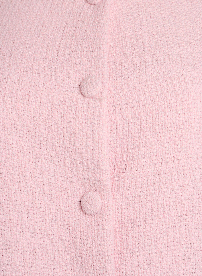 Jacke aus Boucl&eacute; mit R&uuml;schendetails, Pink, Packshot image number 2