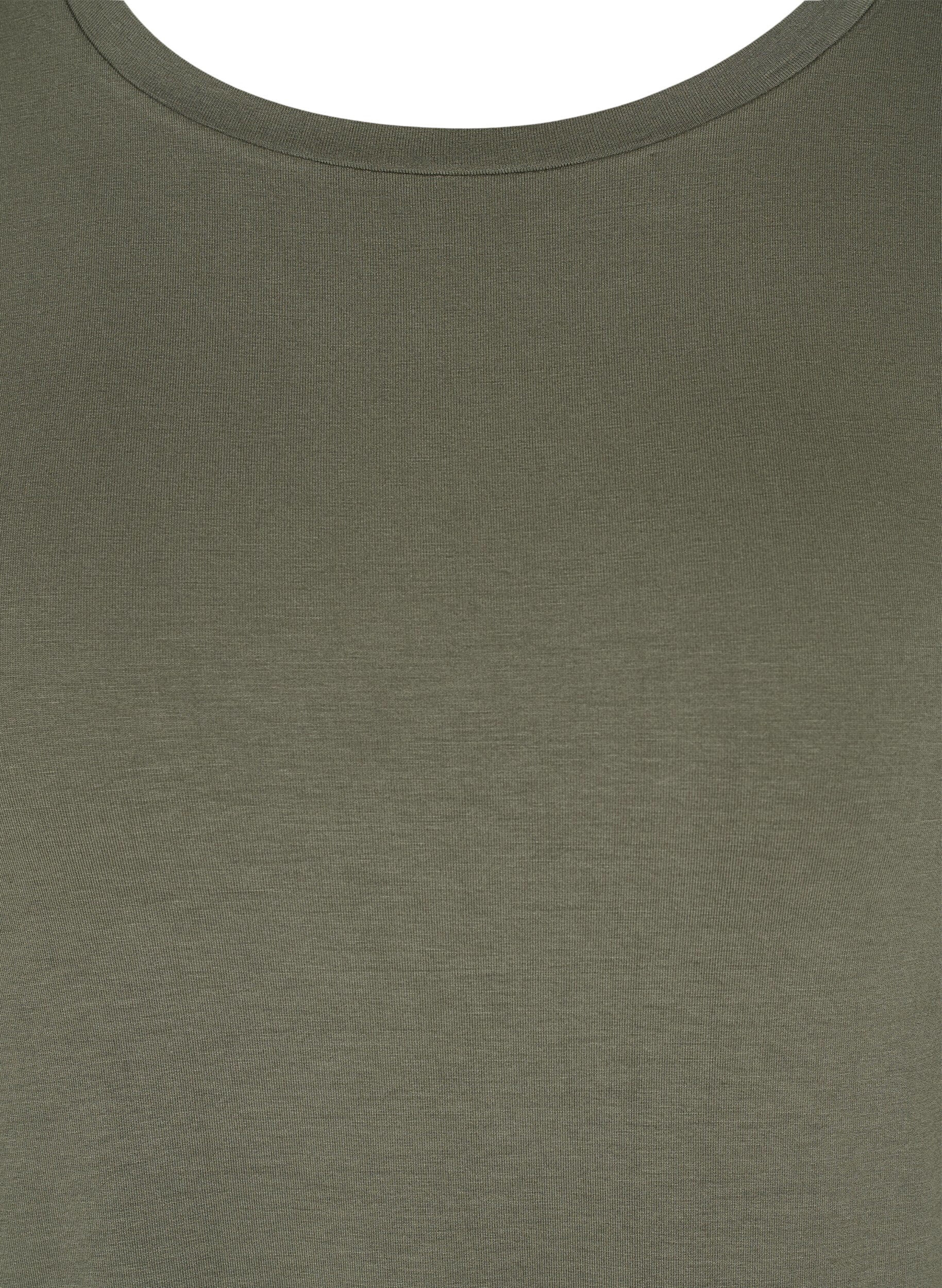 ZizziKurzarm Tunika aus Viskose mit Schn&uuml;ren Details, Dusty Olive, Packshot image number 2