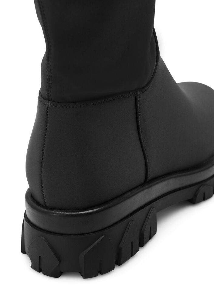 Extra-Weite - Hoher Stiefel mit Stretchanteil, Schwarz, Packshot image number 3