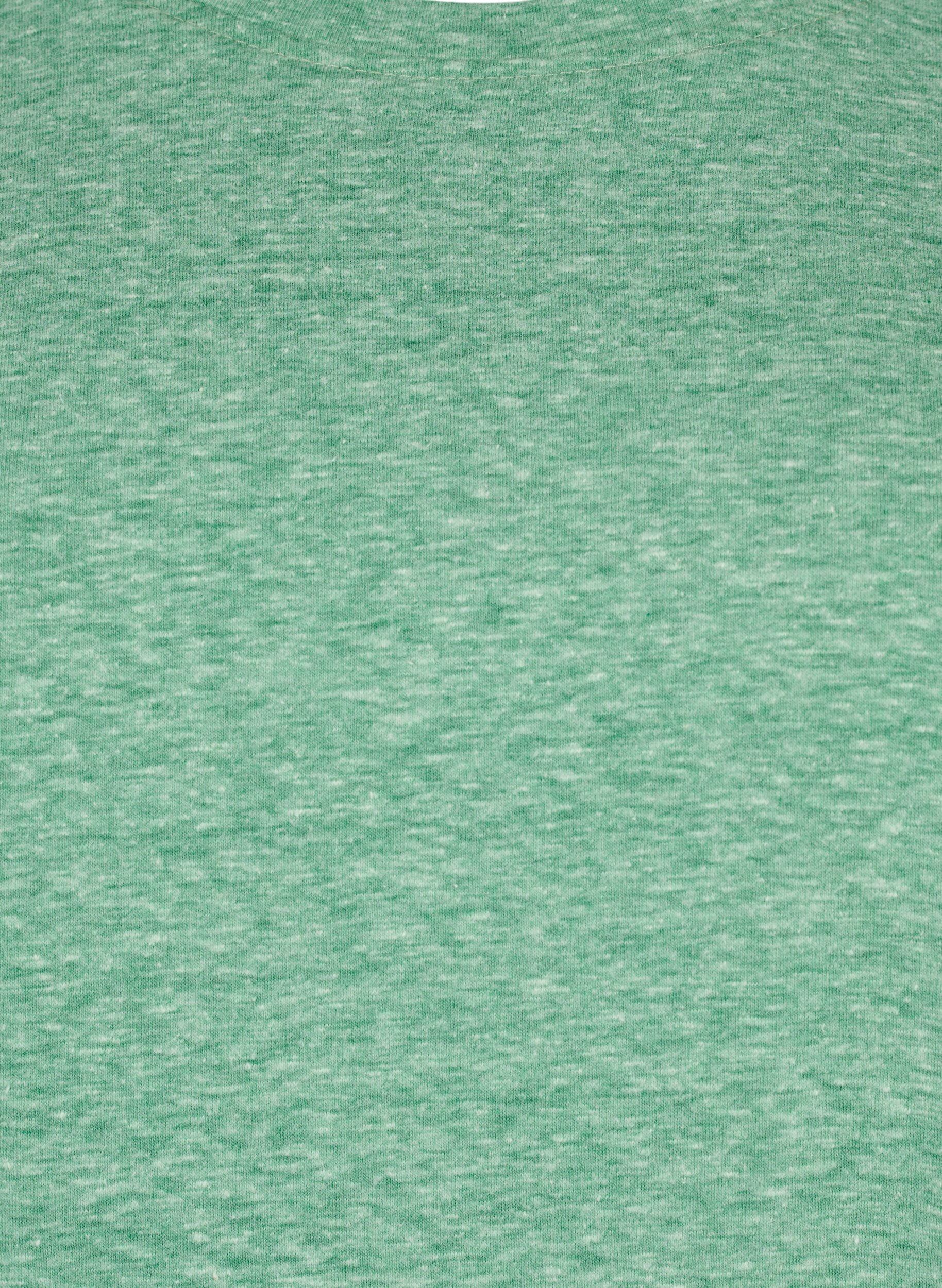 ZizziMelange-T-Shirt mit kurzen &Auml;rmeln, Gr&uuml;n, Packshot image number 2