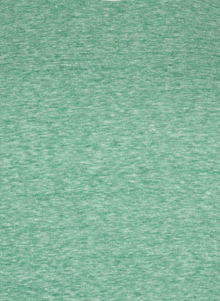Melange-T-Shirt mit kurzen &Auml;rmeln, Gr&uuml;n, Packshot image number 2