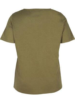 T-Shirt aus Baumwolle mit Print, Ivy Green, Packshot image number 1