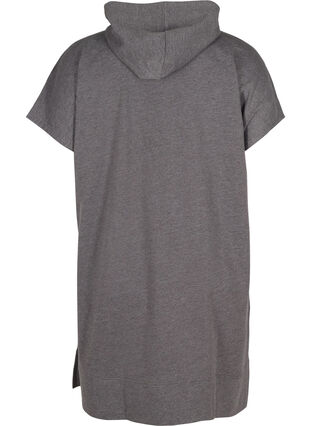 Langes Sweatshirt mit kurzen Ärmeln, Dark Grey Melange, Packshot image number 1