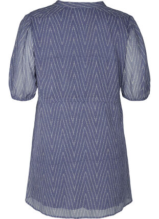 Tunika mit Print und verstellbarer Taille, Blue Indigo AOP, Packshot image number 1