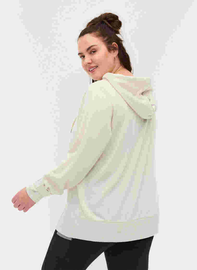 Sweatcardigan mit Kapuze und Taschen, Light Gray, Model image number 1