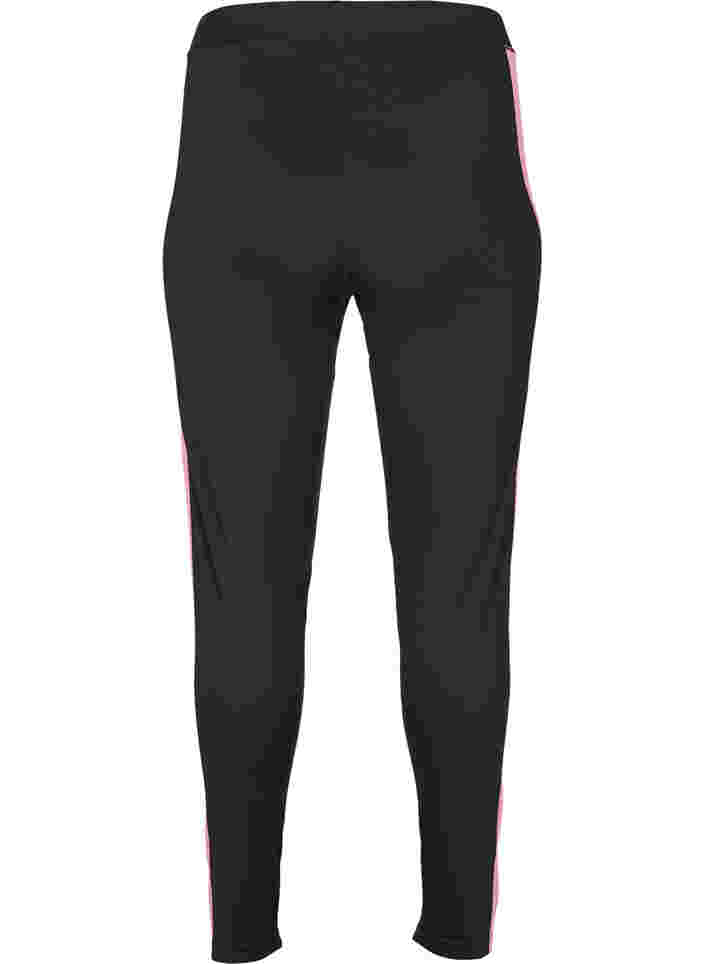 Skiunterhose mit Kontraststreifen, Black w. Sea Pink, Packshot image number 1