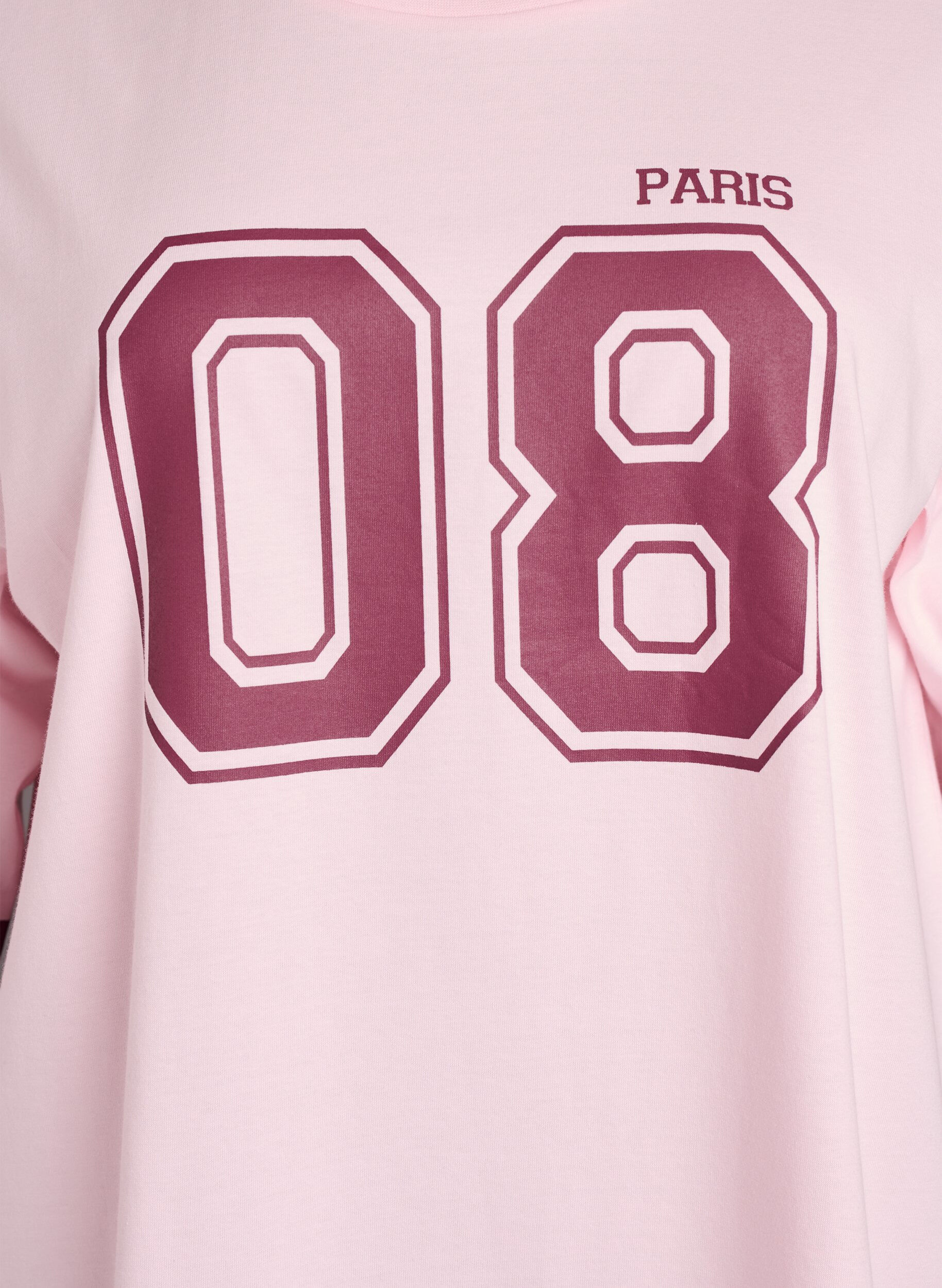 ZizziOversize College-T-Shirt mit 3/4-&Auml;rmeln, Pink, Packshot image number 2