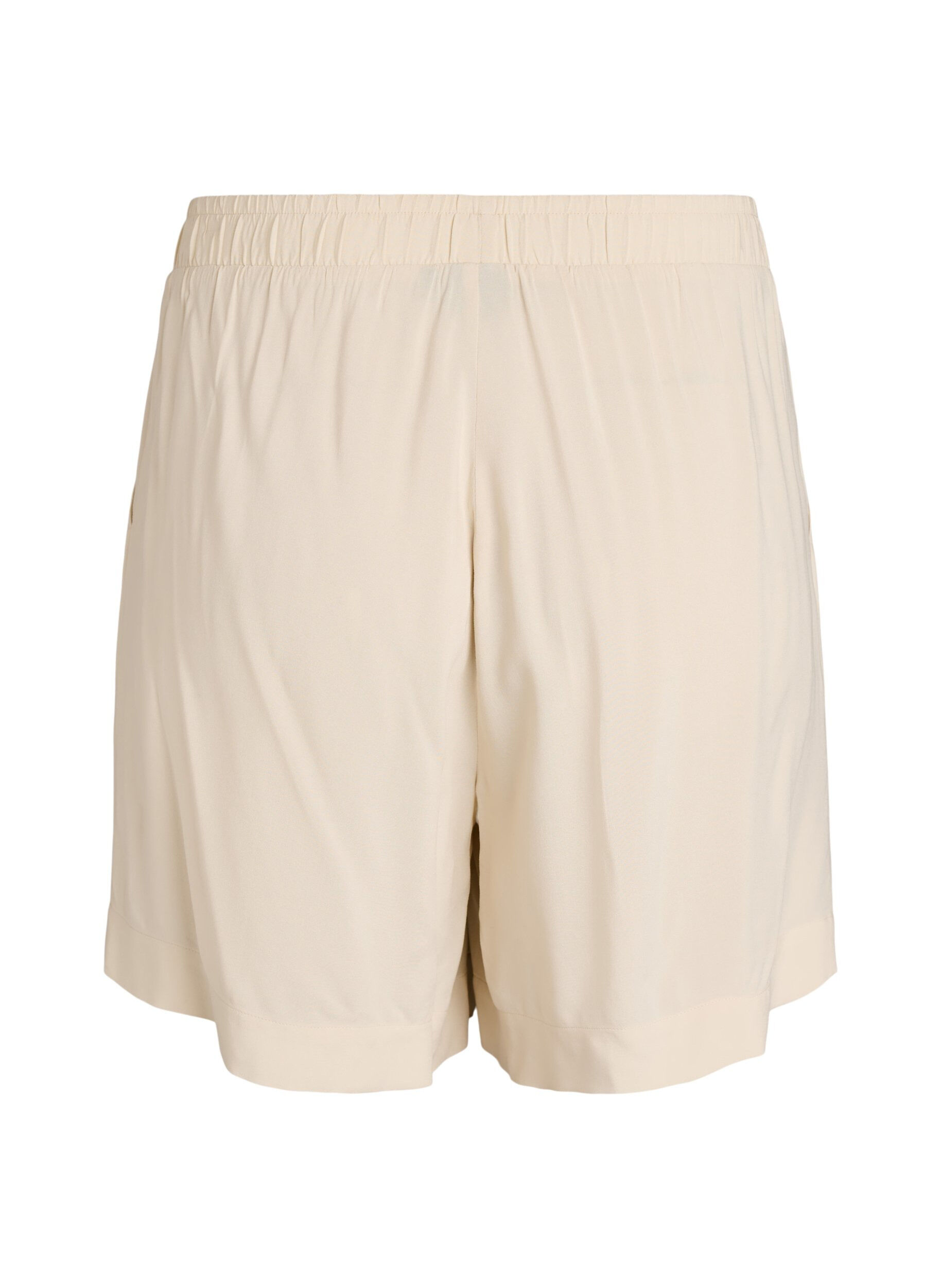 ZizziLockere Pyjamashorts aus Viskose mit hoher Taille, Beige, Packshot image number 1