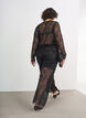 Hose aus Mesh mit floraler Stickerei und Pailletten, Schwarz, Model image number 2