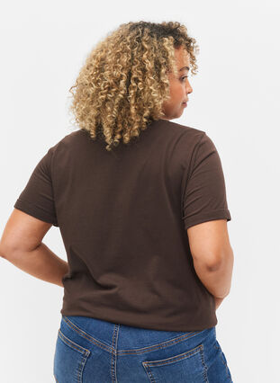 Basic-T-Shirt aus Baumwolle, Molé, Model image number 1