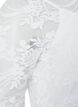 Plissiertes Kleid mit Spitze und 3/4-Ärmeln, Bright White, Packshot image number 3