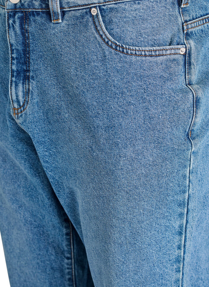 Mille Mom-Fit-Jeans mit hoher Taille, Blau, Packshot image number 2