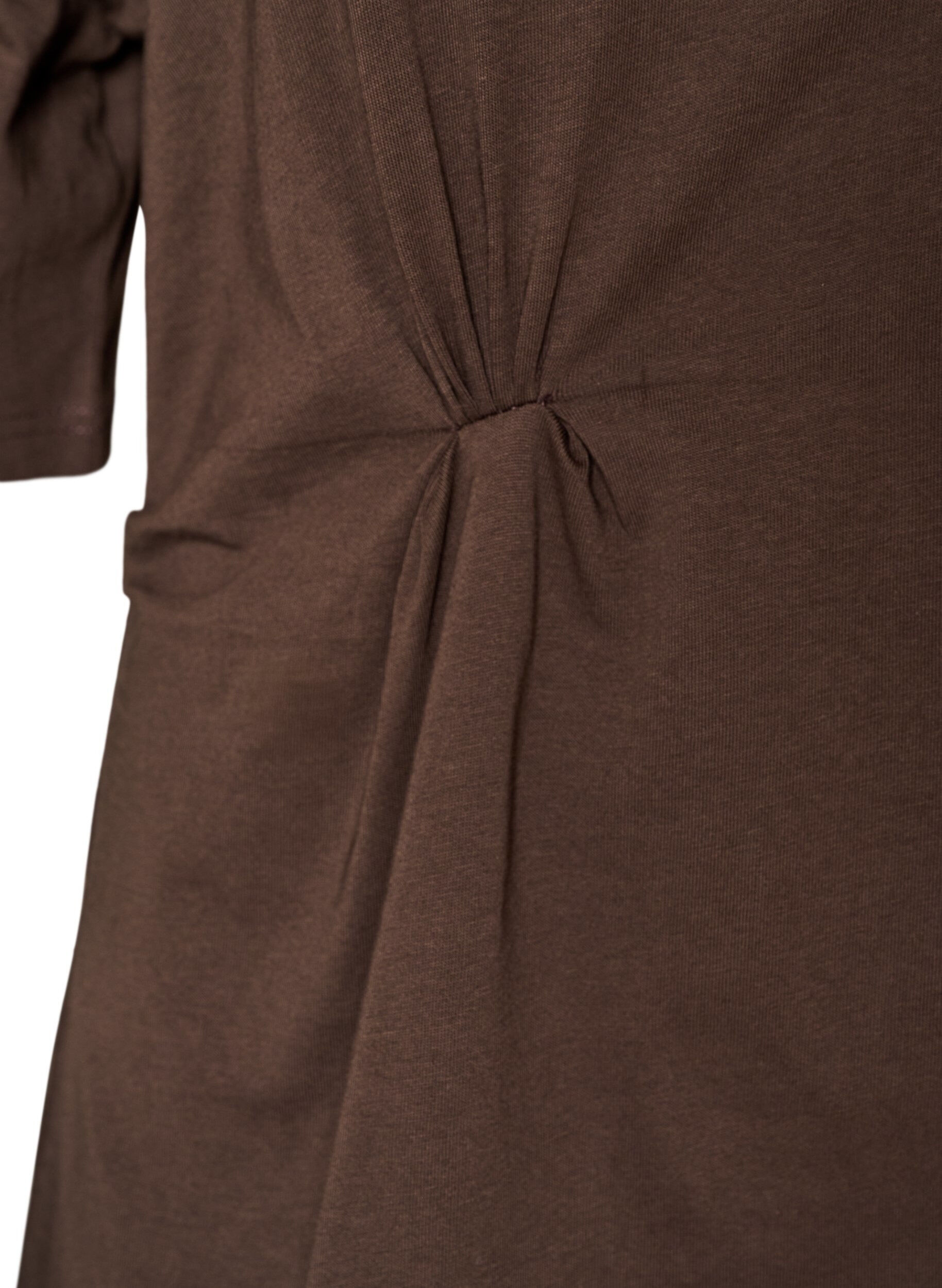 ZizziT-Shirt mit drapiertem Detail, Braun, Packshot image number 3