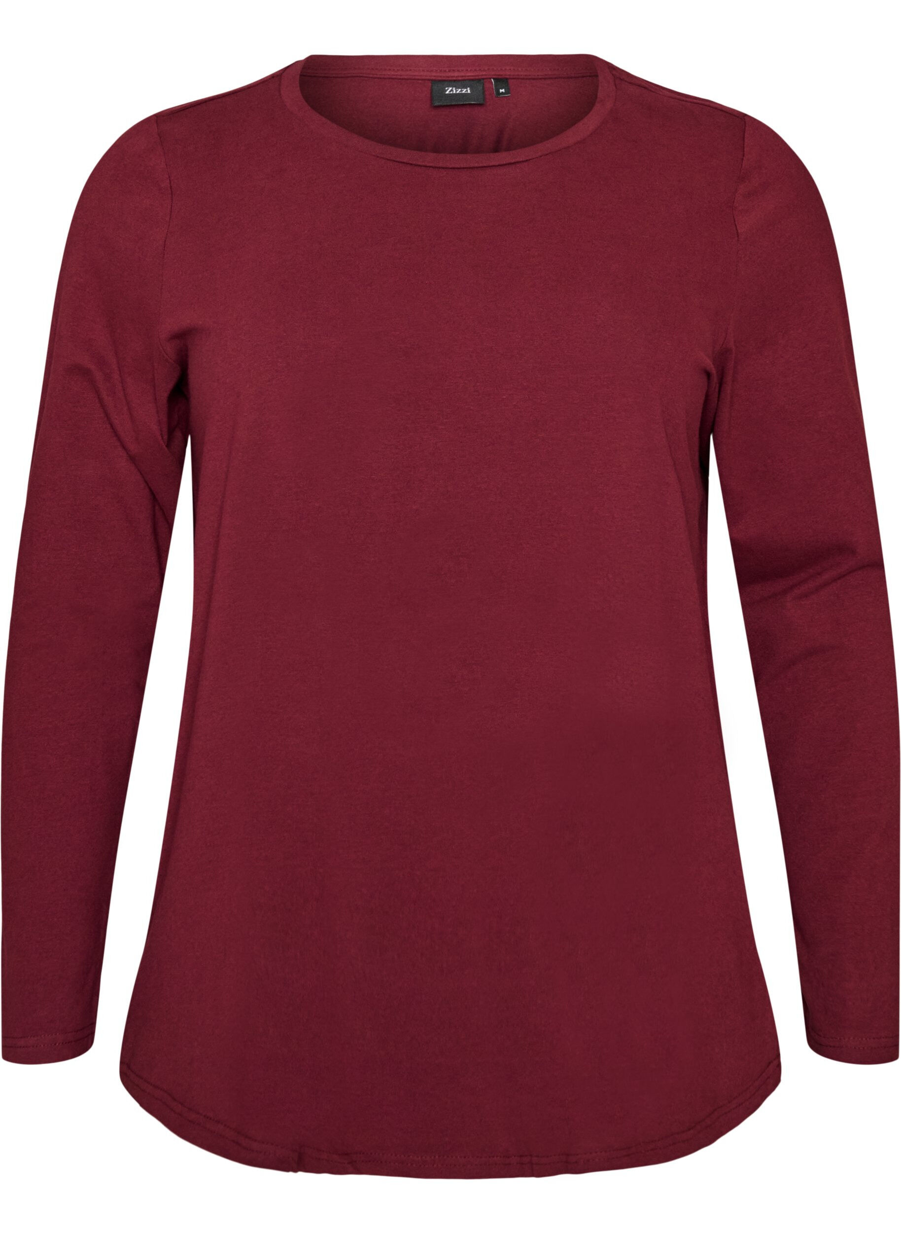 Basic Bluse aus Jersey mit langen &Auml;rmeln