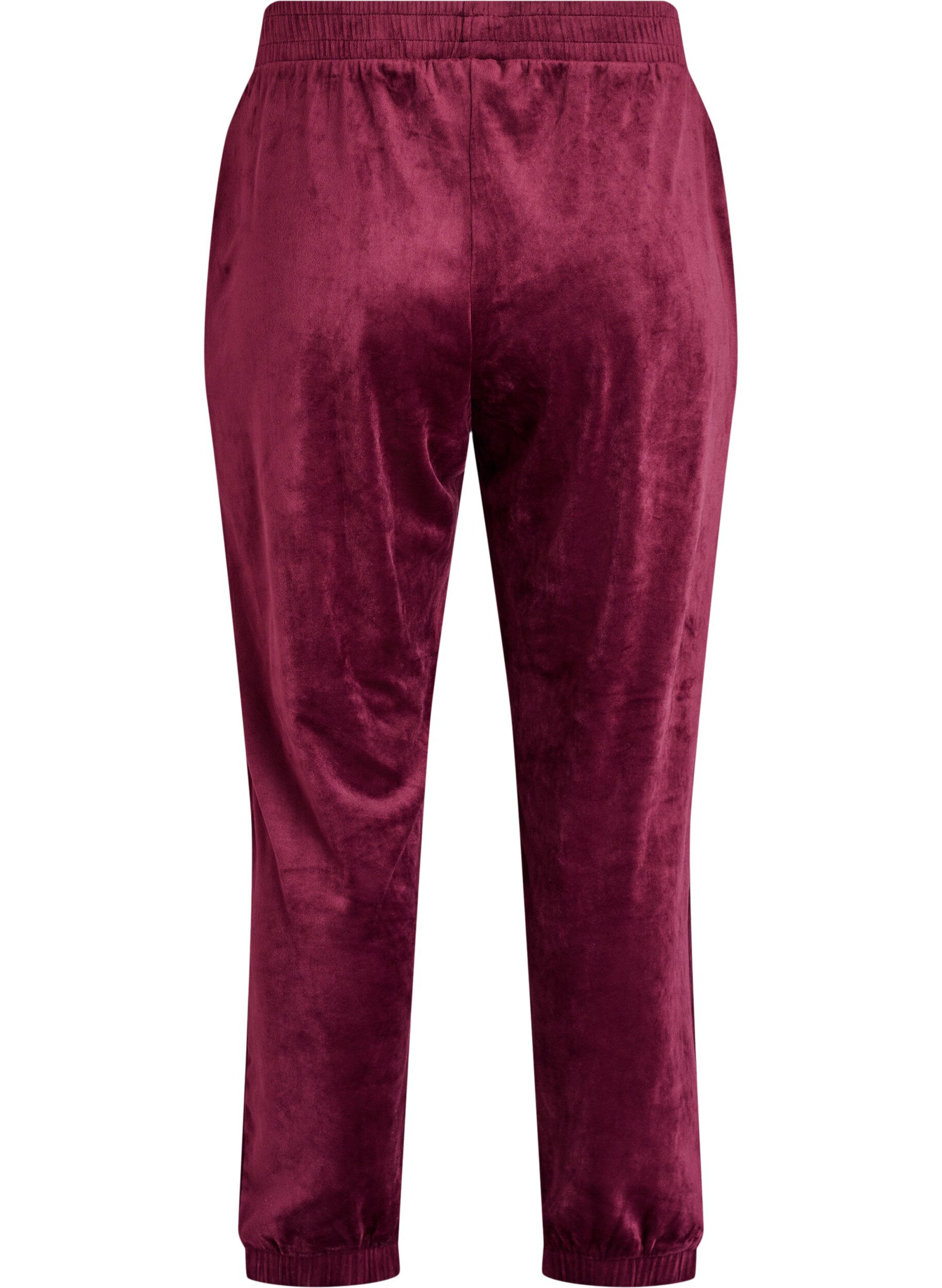 ZizziLockere Samt-Hose, Dunkles Bordeaux, Packshot image number 1
