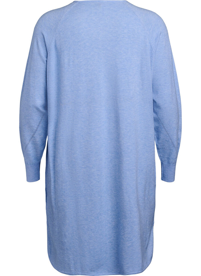 Strickkleid mit Rundhalsausschnitt und Strickmuster, Della R. Blue Mel., Packshot image number 1