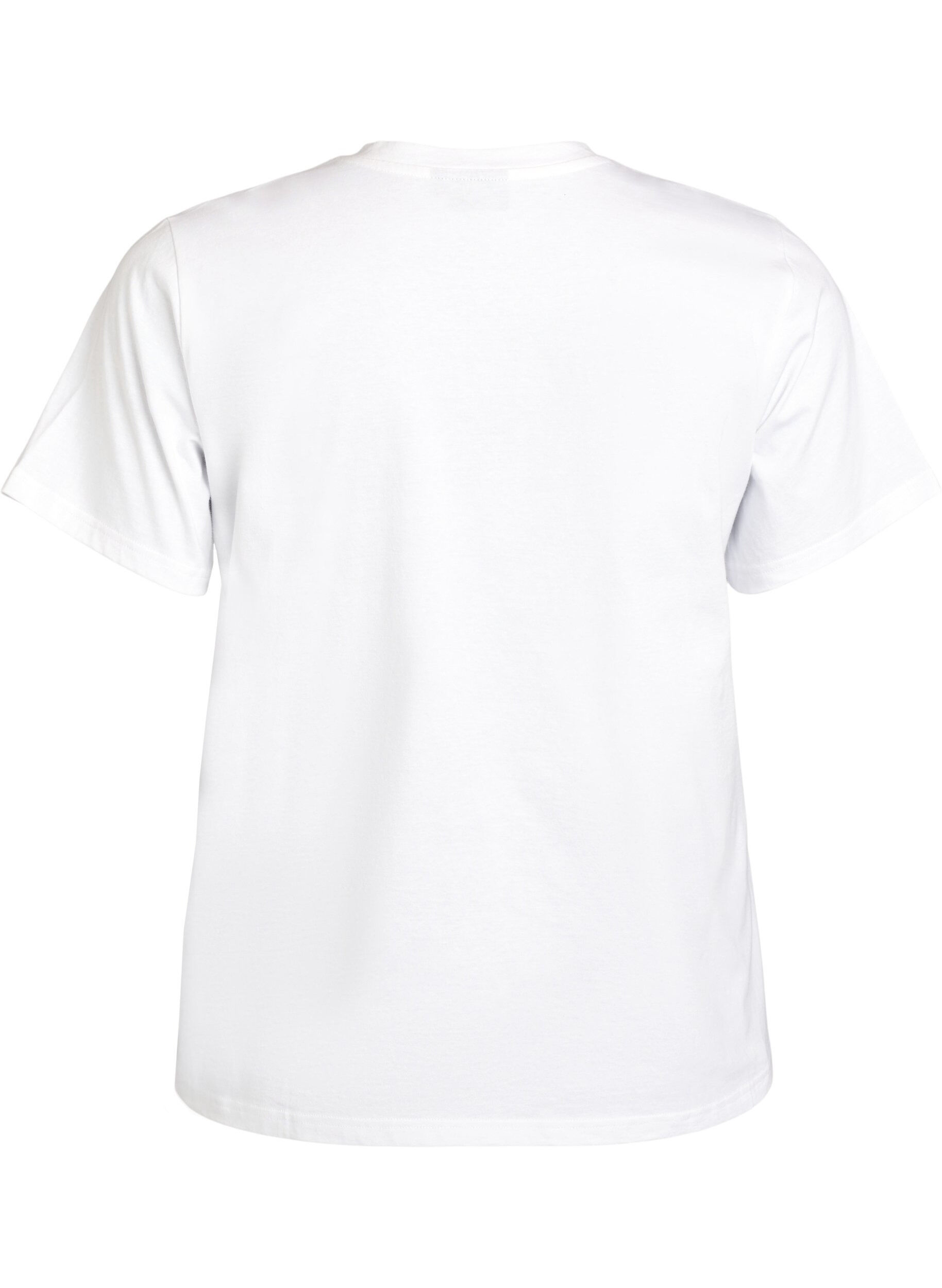 ZizziT-Shirt mit Pailletten-Blumen, Wei&szlig;, Packshot image number 1